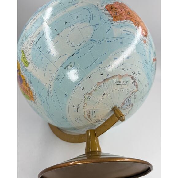 Vintage GLOBEMASTER Legend 12 Inch Diameter Globe Raised Relief Topographic Map - Picture 3 of 9